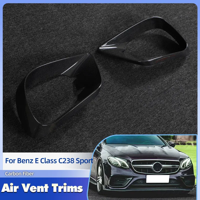 

Передний бампер автомобиля, противотуманные фары, вентиляционные накладки из углеродного волокна для Mercedes Benz E Class C238 Sport Coupe 2017-2020, крышка решетки FRP