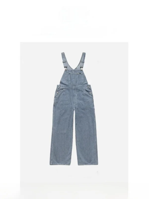 

Свободные полосатые комбинезоны с цветным дизайном Blo, длинные брюки с высокой талией для женщин, повседневные, износостойкие, осенне-весенний сезон