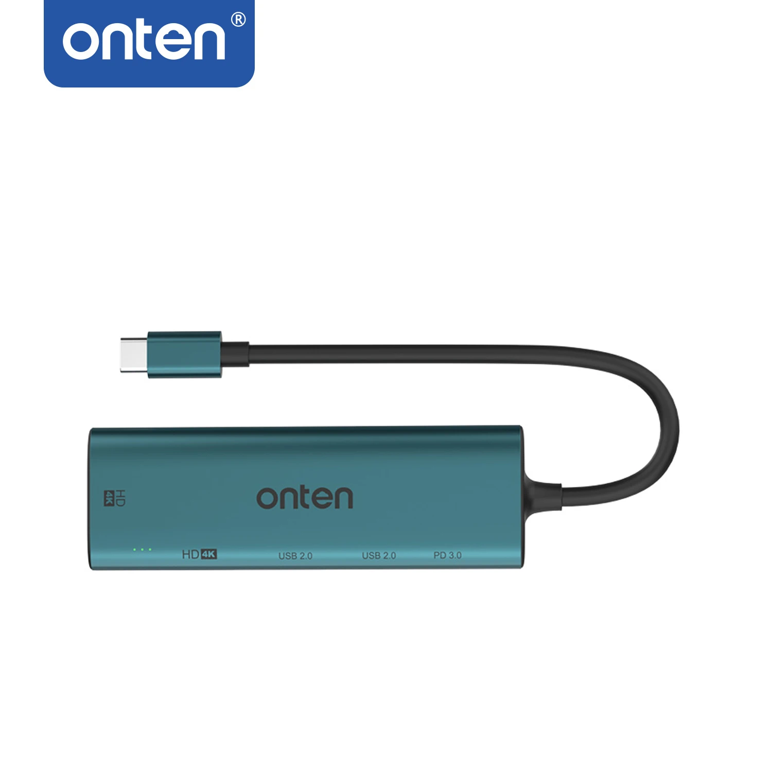 

ONTEN Original OTN-UC126 USB-C TYPE C To Dual HDTV Adapter With PD 3.0+USB 2 Ports Hub