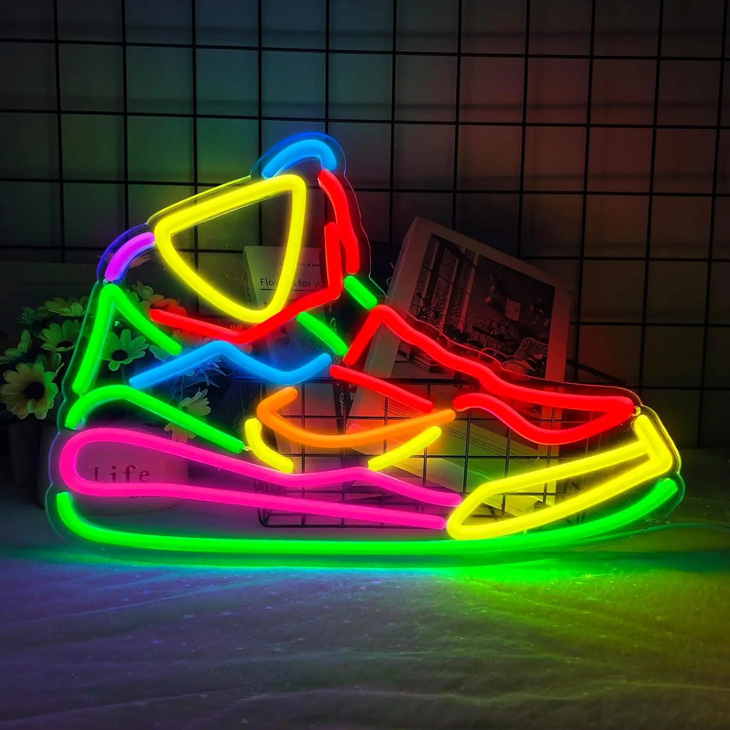 Sneaker Neon Light Sign Dimmable LED Aesthetics Neon Sign For Wall Decor Party Man Cave Bar Room Decor Birthday Art Gift