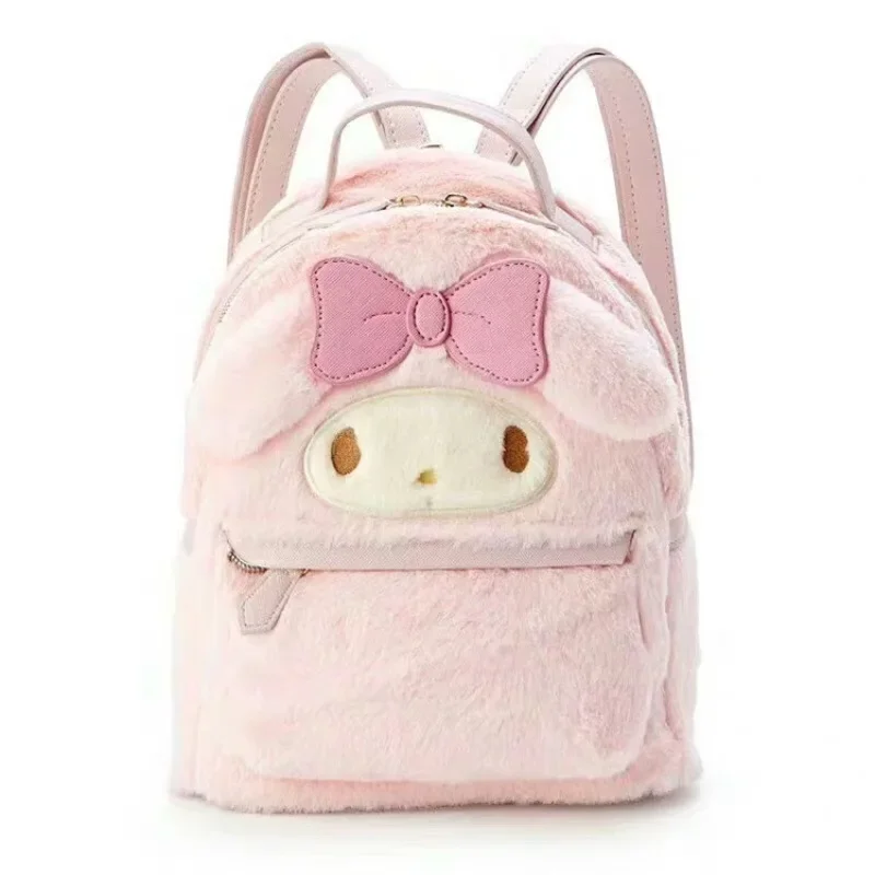 Sanrio Hello Kitty Backpack Melody Kawaii Style School Bag Girls Zipper Convenient Beautiful Travel Bag