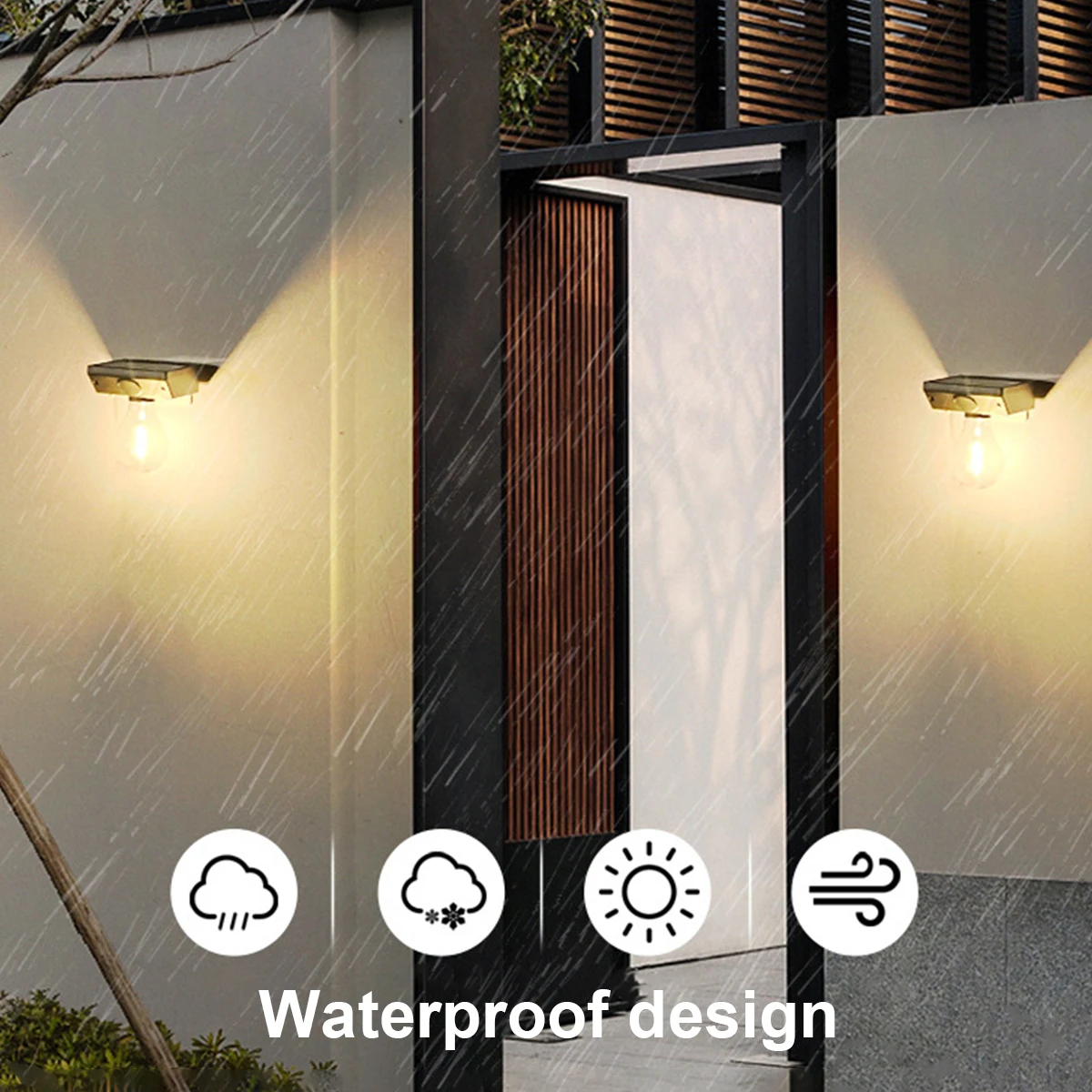 Solar Lamp Outdoor Indoor Bulb Lantern Motion Sensor Wall Light Waterproof Street Solar Porch Lights Sconce Lighting for Garden