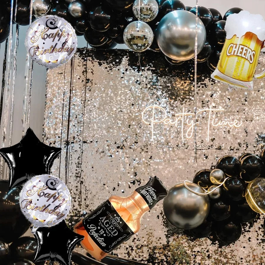 Juego de 6 globos con forma de taza de cerveza, botella de whisky, globos con forma de taza de cerveza, fiesta de verano, Festival de cerveza, fiesta de cumpleaños