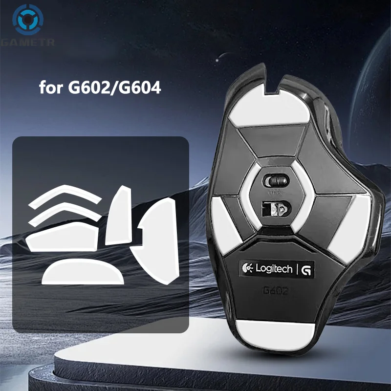 Juego de pegatinas antideslizantes para ratón, recambio de patines para Logitech G602/G604, Gaming Mouse para e-sports Gamer, 1 Juego