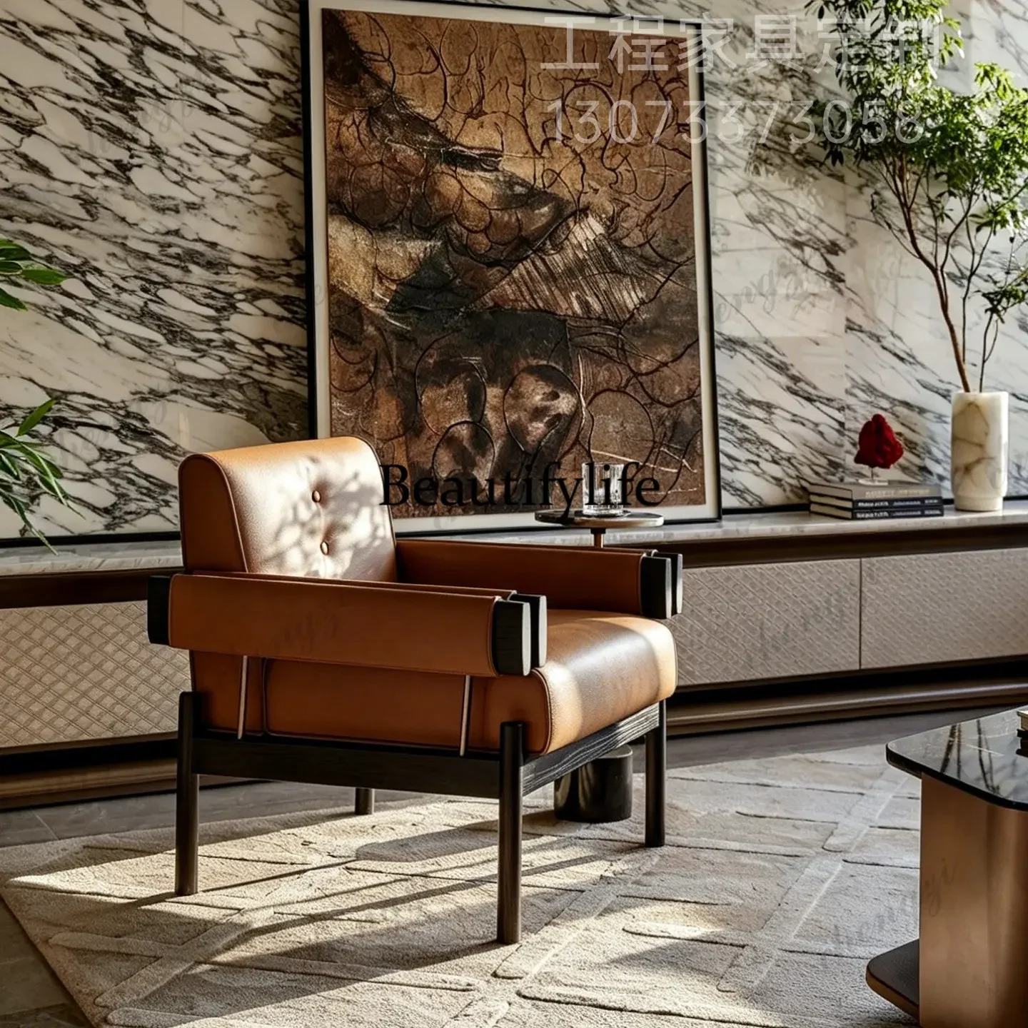 C178 Italian light luxury sofa chair sales office reception negotiation leisure hotel room box designer sofa chair