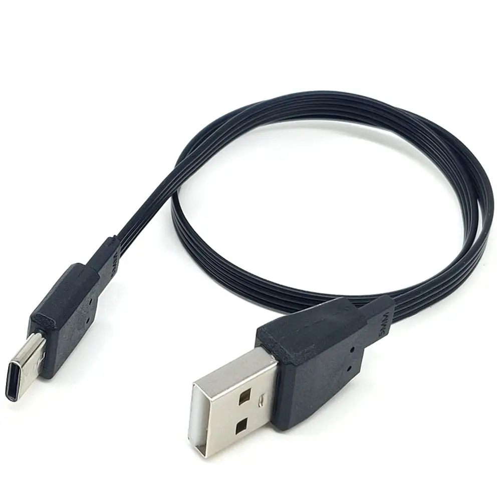 0.1m-1mUSB-C Type C Male Left Right UP Down Angled 90° to USB 2.0 Male Data Cable USB Type-c Flat Cable