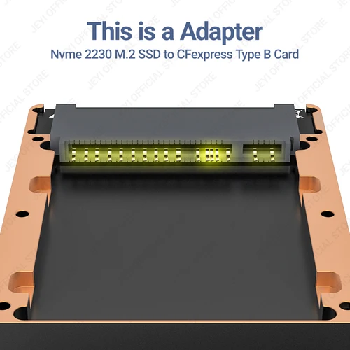 Imagen 2 del producto JEYI-Adaptador de cobre puro 2230 M.2 NVMe SSD a CFE tipo-b, tarjeta CFexpress de memoria de expansión para NIKON Z6/Z7/Z8/Z9/D6, CANON R3/R5C