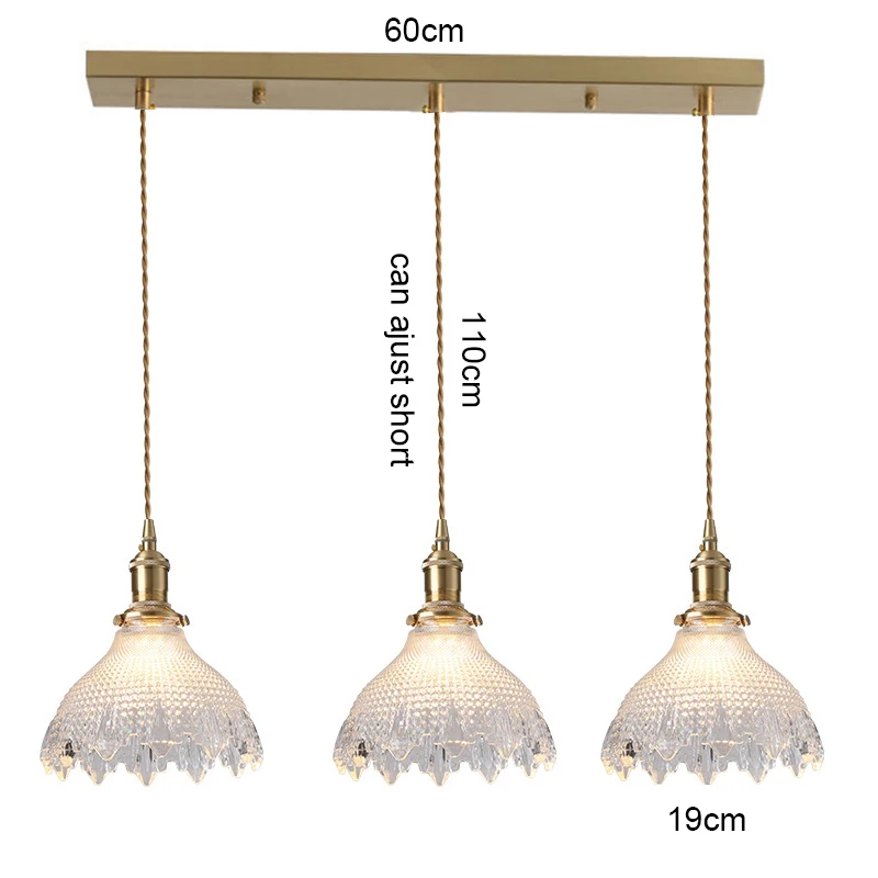 Moderne Glazen Hanger Licht Eetkamer Retro Kroonluchter Creatief Hangend Licht Transparante Lampenkap Voor Restaurant Lamp Plafond hanglamp keuken hanglampen eetkamer vintage verlichting goud glas
