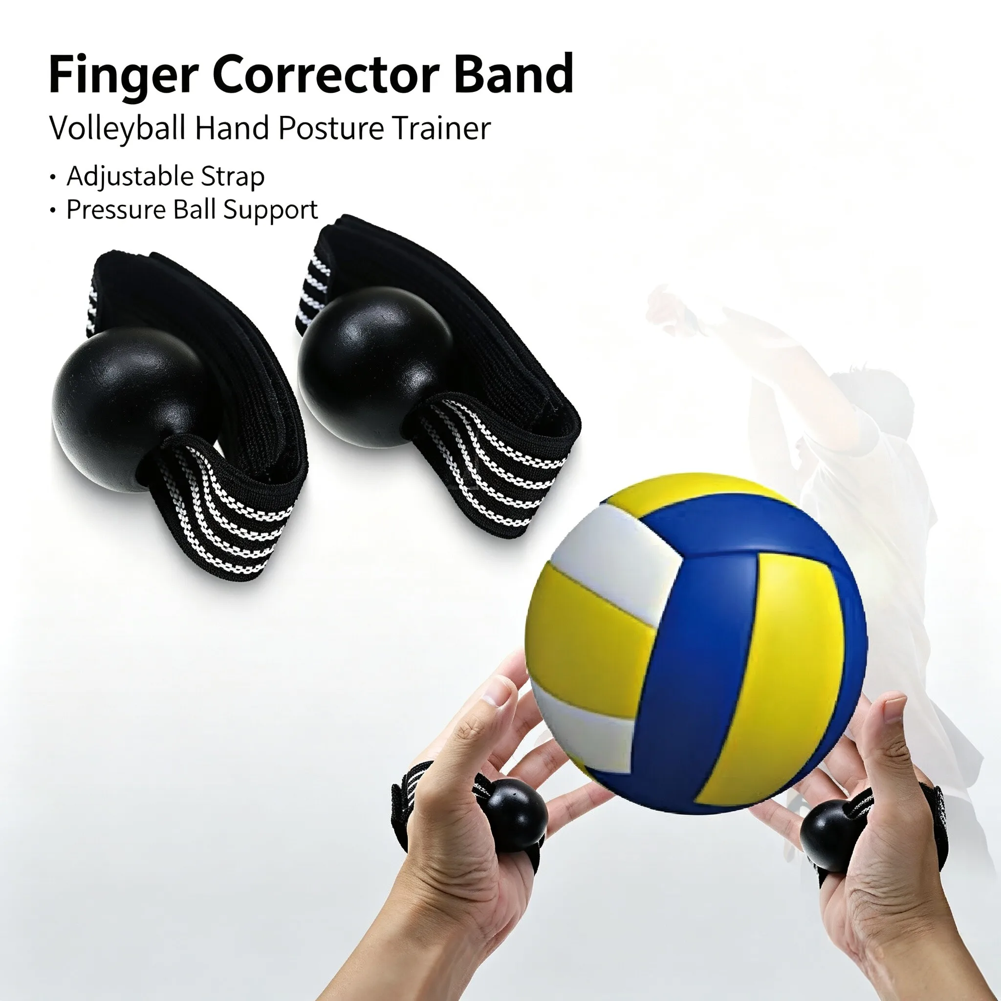 Volleyball Receiving Training Aid Finger Posture Corrector Belt Rugby Lacrosse Catching Trainer Sports Practice Equipment