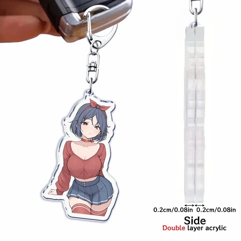 Video Game Mita Girl Misid Keychains Ring for Accessories Bag Pendant Key Chain Anime Girl Cappie Llavero Jewelry Fans Gifts