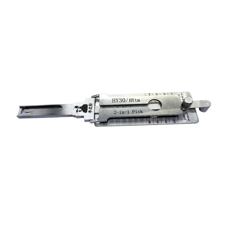 Lishi HY30/HYtm 2 in 1 Lock Pick Decoder Ignition Car Door Open for Hyundai and KIA Models Vertical Milling