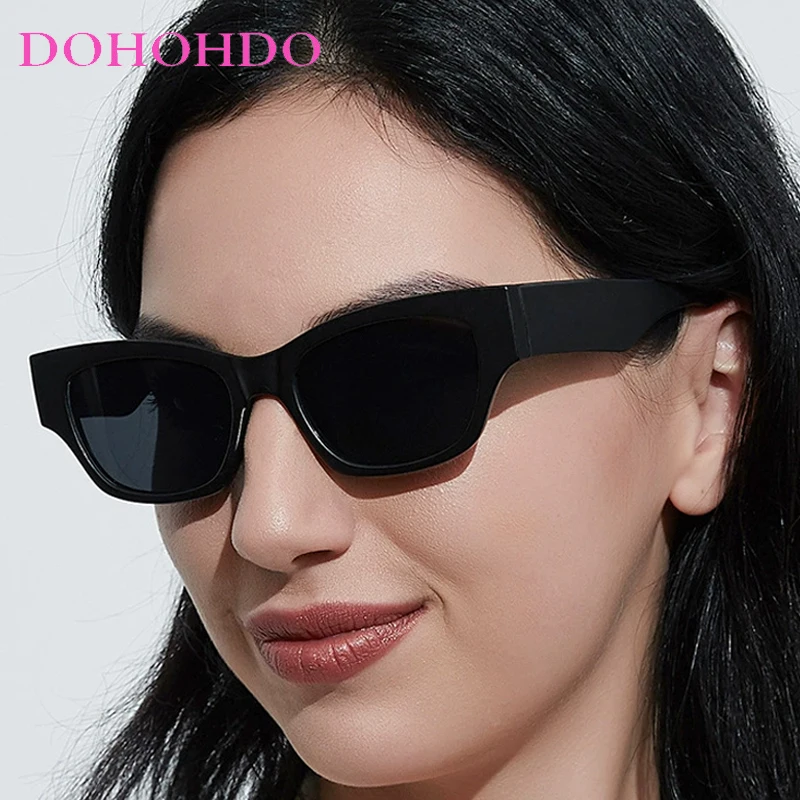 

Fashion Cat Eye Sunglasses Women Men Brand Designer Retro Street Photography Sun Glasses Frame Female Blue Square Eyewear UV400