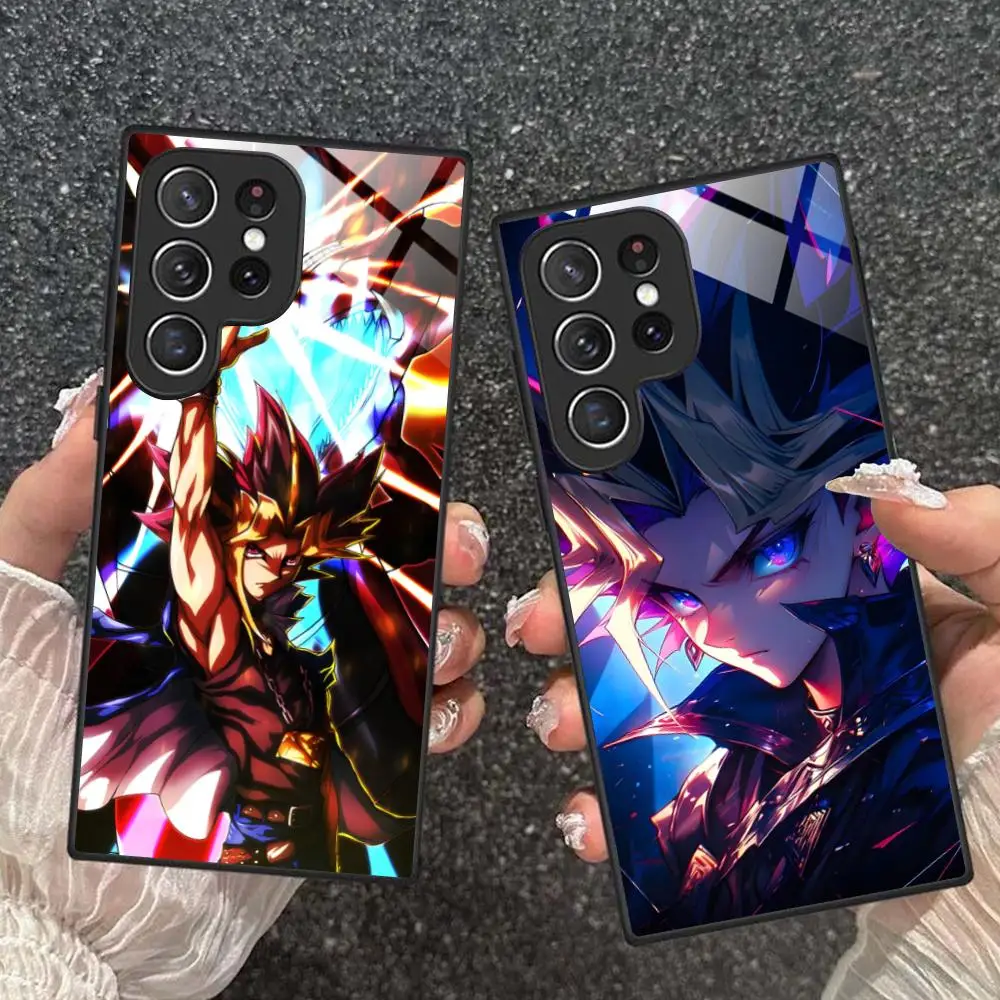 

Чехол для мобильного телефона Yugioh Yami Yugi для Samsung Galaxy S25 S24 S23 S22 S21 S20 Note20 Plus FE Ultra Glass Colorful Cover Luxury