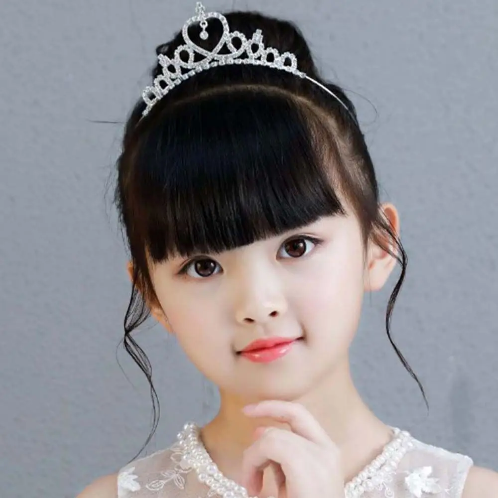 Fashion Girls Diamond Kids Crystal Hair Accessories Children Tiara Princess Hairband Hair Hoop