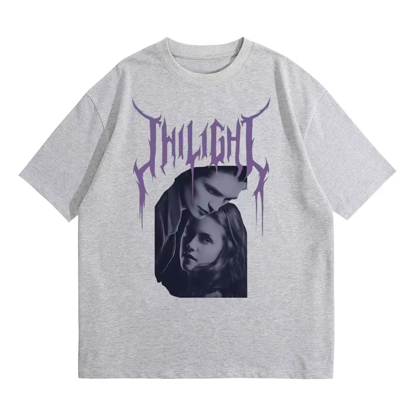سلسلة الأفلام الشفق بيلا وإدوارد كولين تي شيرت روبرت باتينسون التي شيرت المرأة خمر القوطية روك الرجال تي شيرت #4