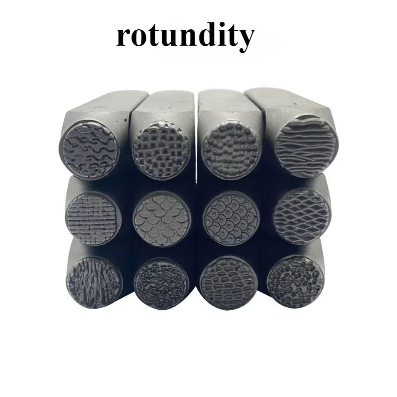 9x9 مللي متر الملمس ختم معدني جولة مربع مجوهرات ختم لكمة ل الرجعية سوار حلقة صنع أداة DIY بها بنفسك #5