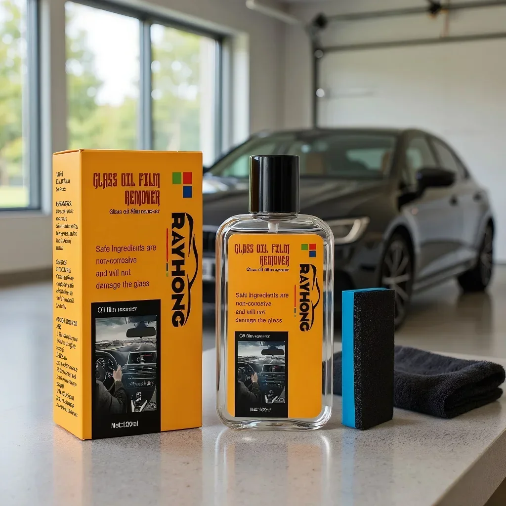 

Motorcycle Glass Polish - Oil Film Remover & Windshield Cleaner for Auto Detailing