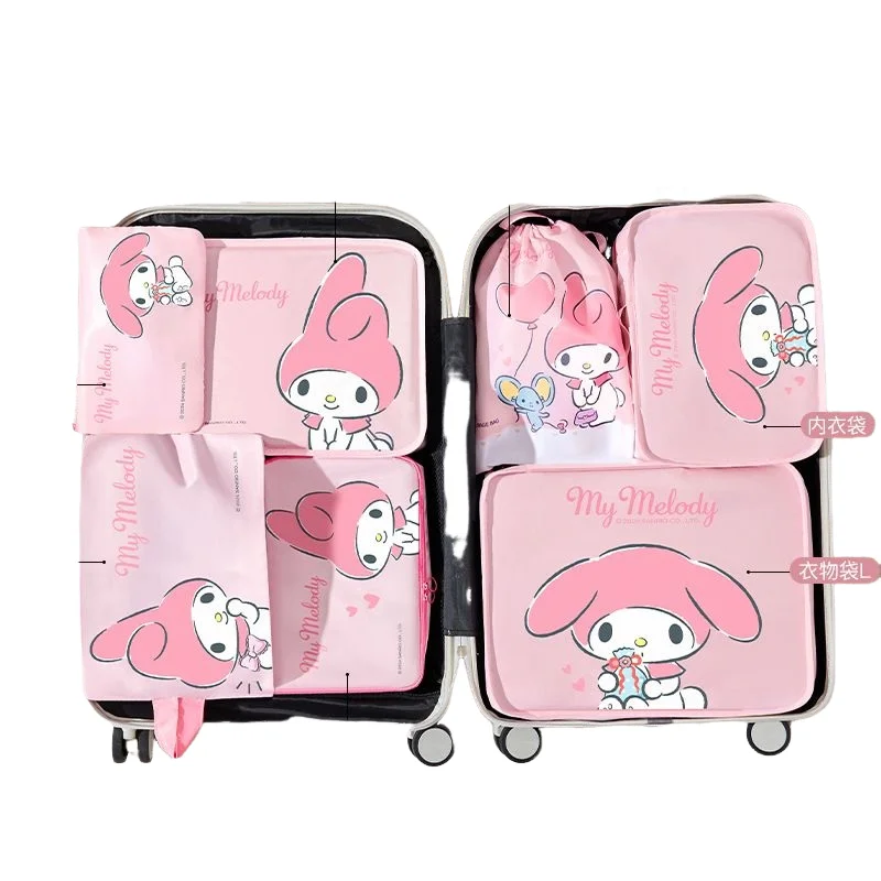 

My Melody Travel Storage Luggage Storage Bag Cinnamoroll Sanrio Business Trips Clothes Underwear Packaging Bags Travel Pack
