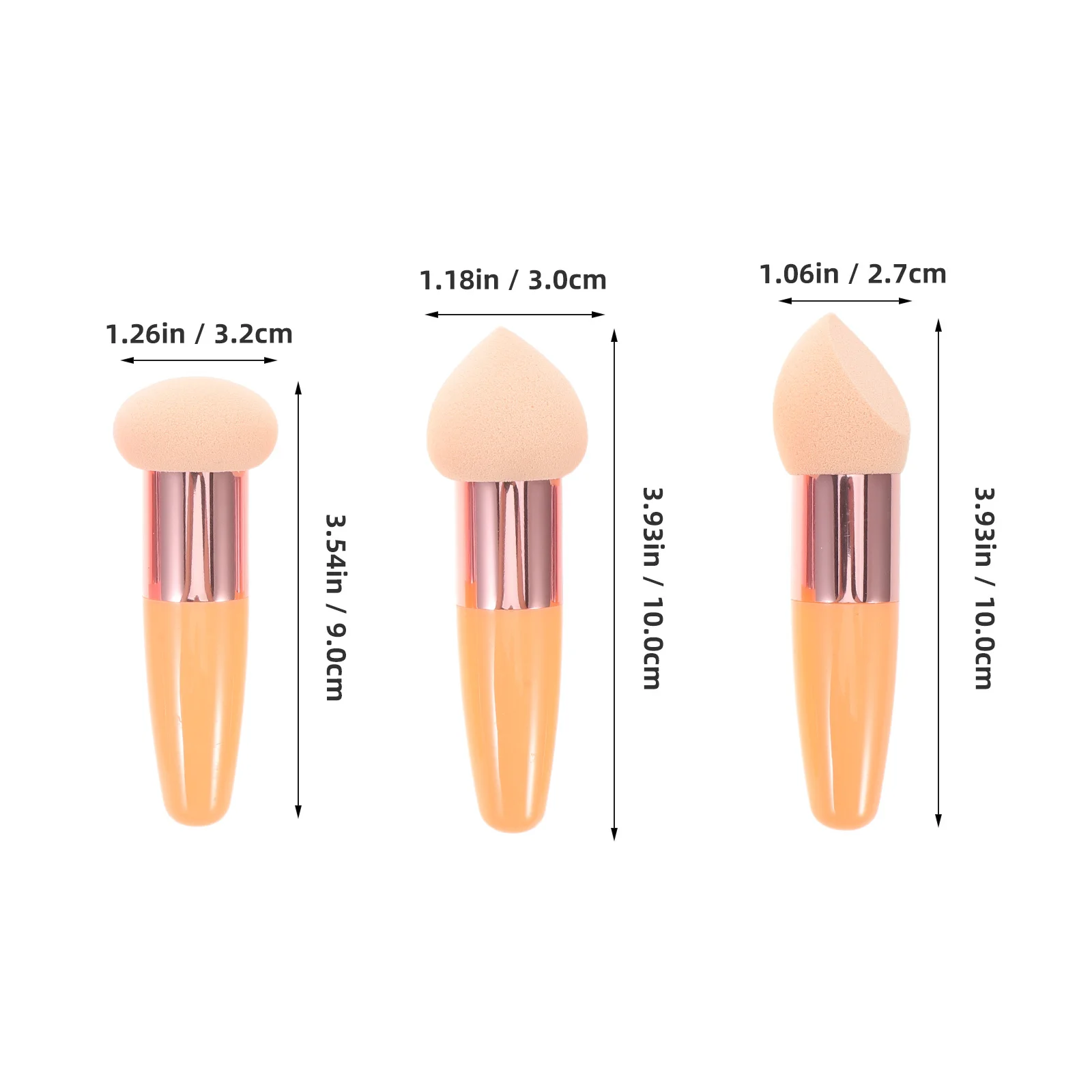 6Pcs Sponge Set Soft Makeup Eggs for All Skin Types Reusable Foundation Applicator Daily Cleaning Home Salon