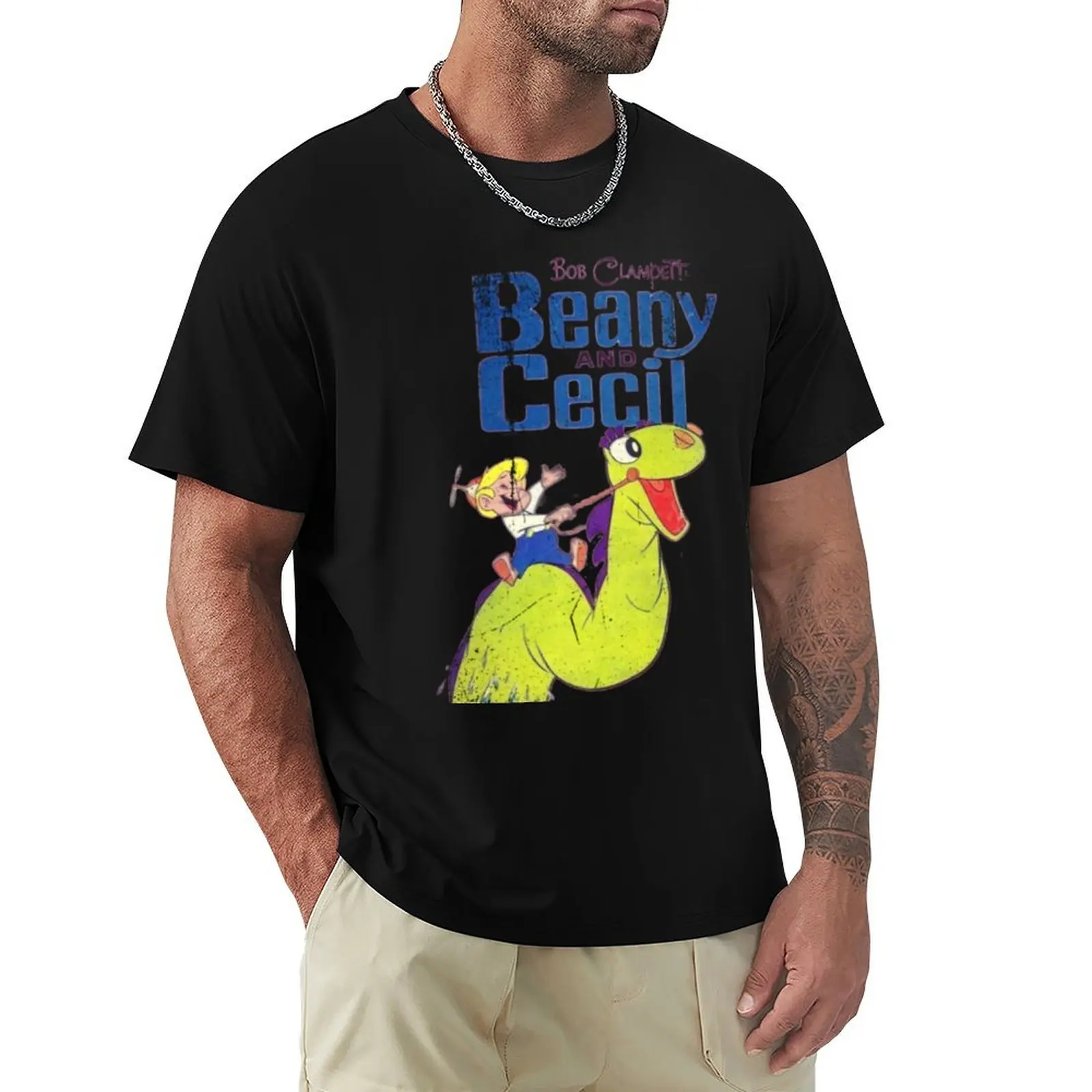 Beanie, Vintage, Distressed Beany and Cecil T-Shirt Mechanic Work Tee Shirt