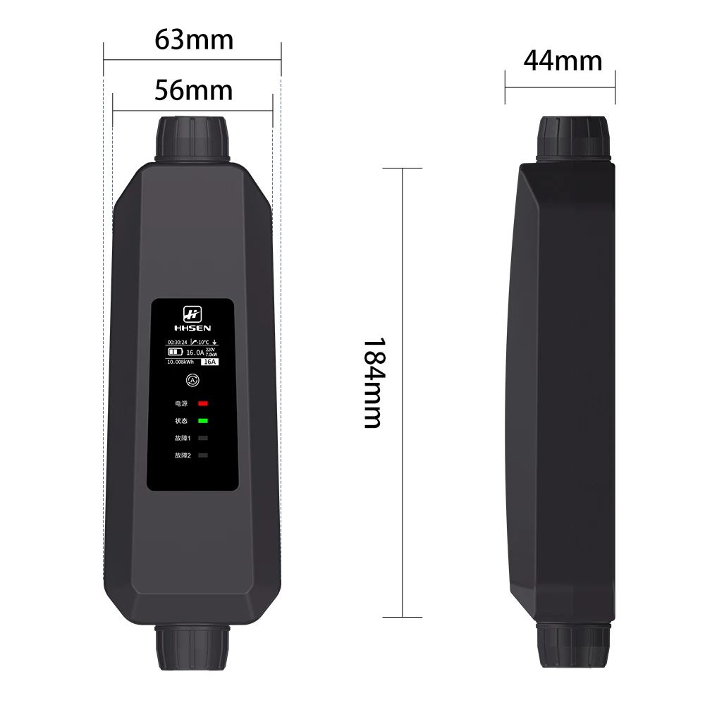 Type 2 Portable EV Charger Box Cable Adjustable 16 Amp Electric Vehicle Charging 240V 3.84kw Compatible for All EV Cars