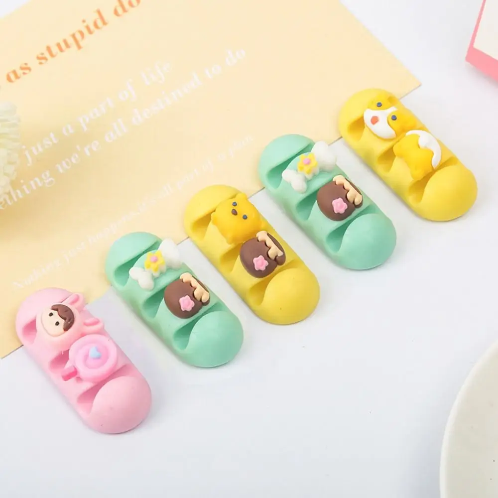 Cord Protector Cartoon Cable Winder Cable Clip Silicone Desk USB Cable Organizer Cartoon Flexible Kawaii Cable Organizer