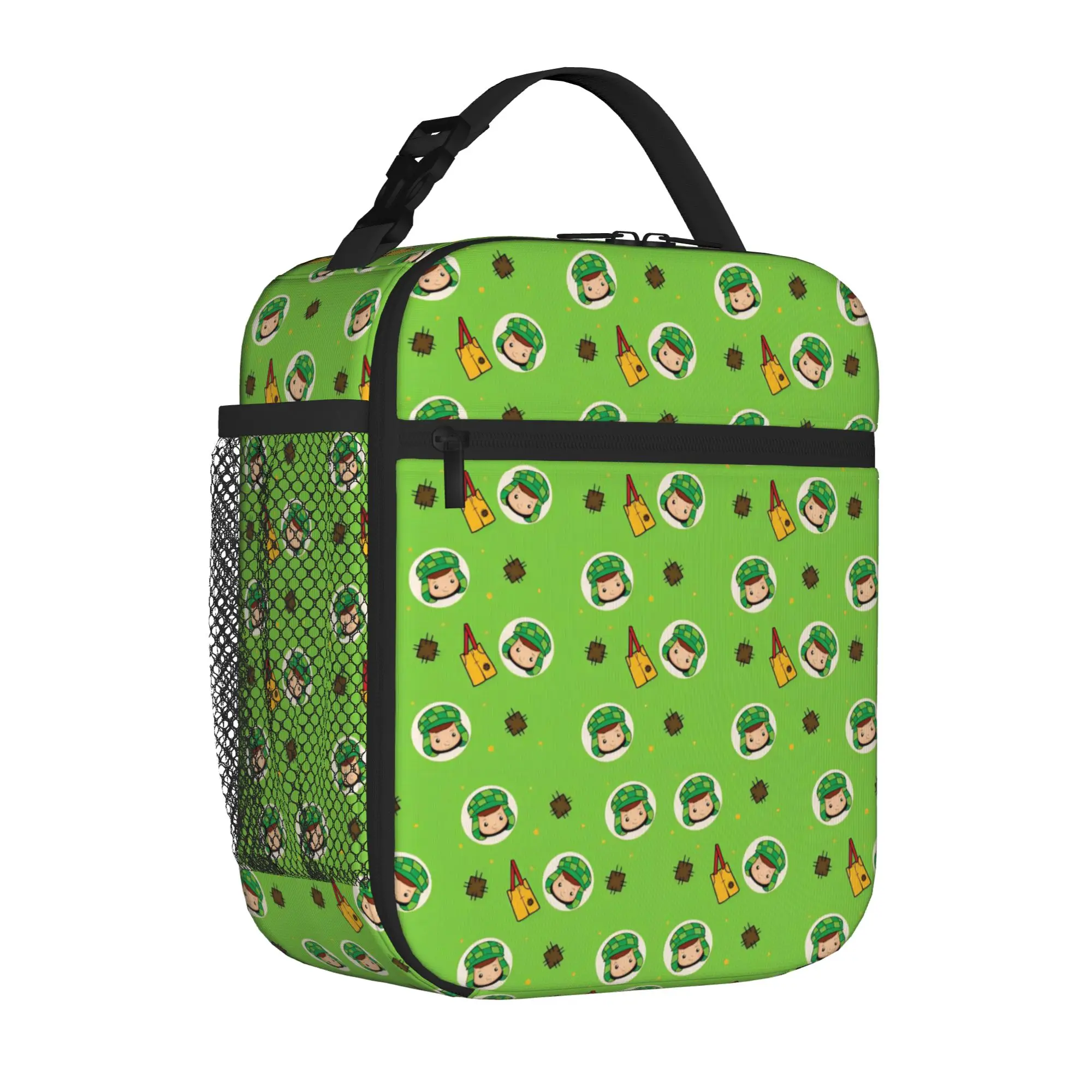 El Chavo del Ocho Funny Cartoon Tote Insulated Lunch Bag Meme Carry Food Bags Reusable Cooler Thermal For Picnic Washable Box