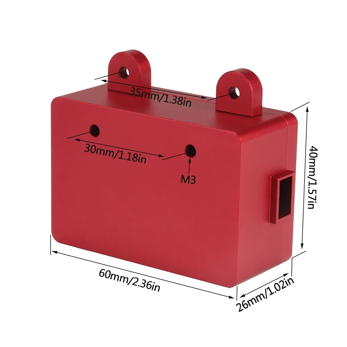 Aluminum Receiver Box 60*40*26mm Scale Fuel Tank for 1/10 RC Crawler Rigs SCX10 Capra RR10 VS4-10 Phoenix TRX4 TRX6 TF2 D90 CC01