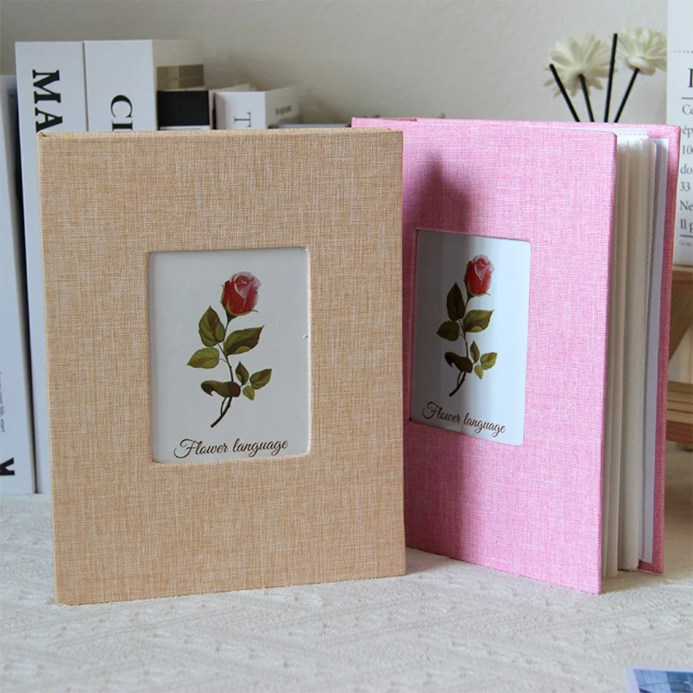 New 200 Pockets Photo Album Linen Cover 4x6 Photos Slip-in Picture Albums DIY Writable Large Scrapbook Album Children Growth