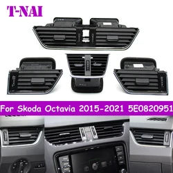 Car Front Rear Dashboard Air Vent AC Vent Grille Assembly For Skoda Octavia 3 A7 5E MK3 2015-2021 5E0820951,5E0819702,5ED819203