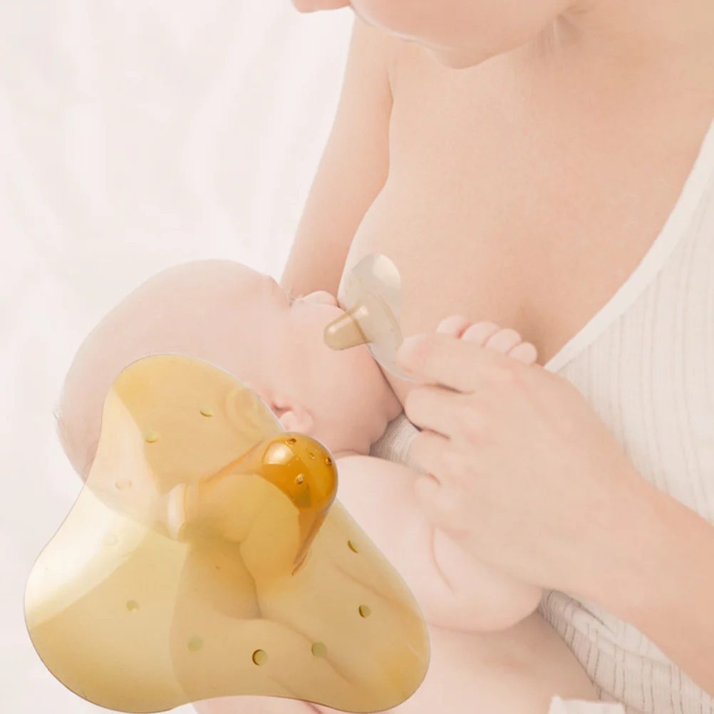 

2pcs Breastfeeding Latex Protector Cover Nursing Durable Material Strong Suction Physical Shape Design Portable