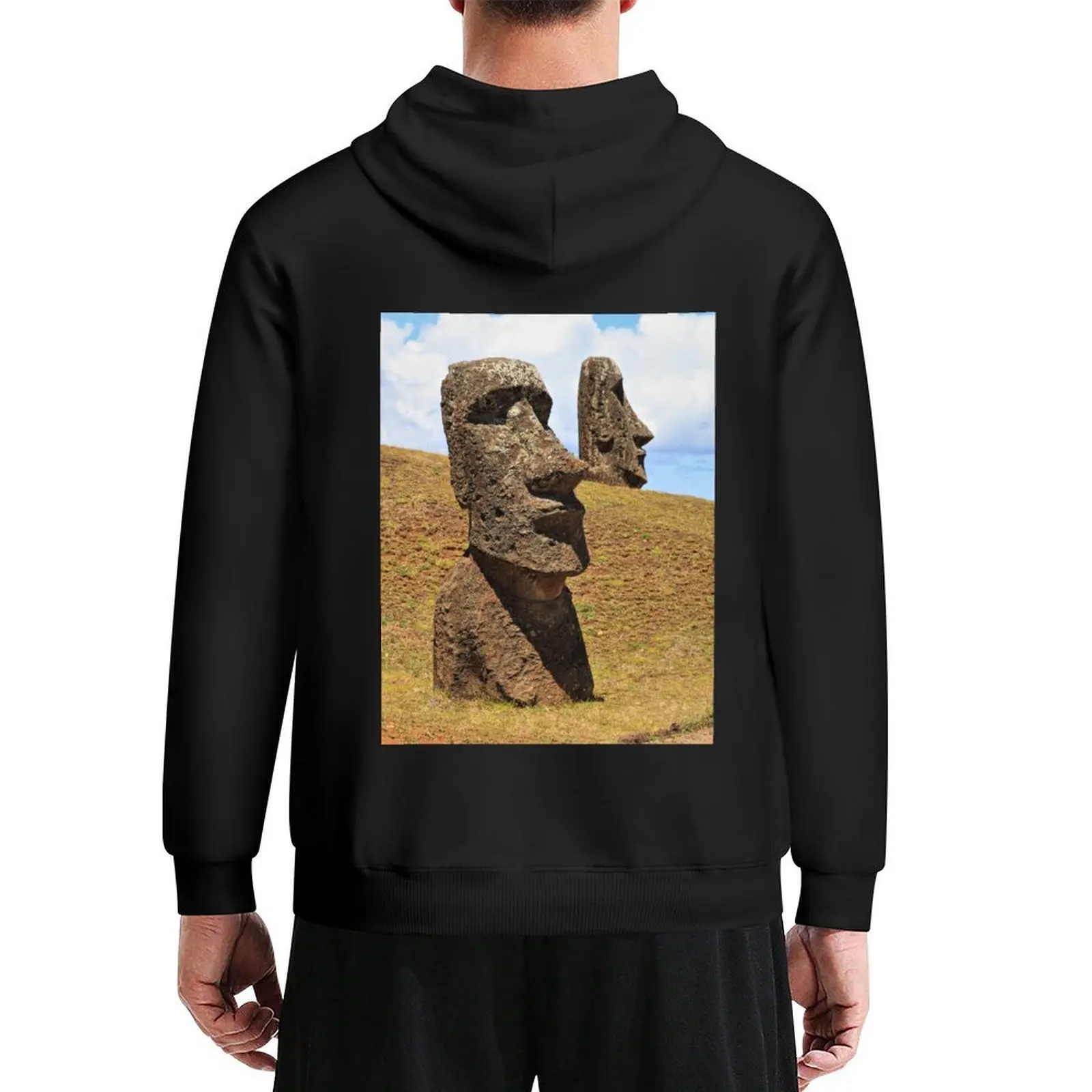 

Moais at Rano Raraku - Rapa Nui - Easter Island Hoodie autumn new products mens clothing men clothes new hoodies and sweatshirts