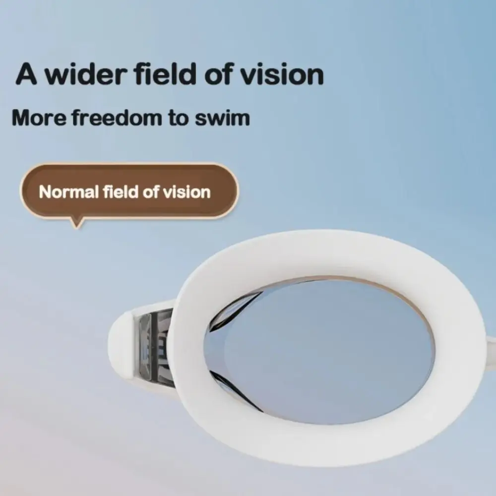 PVC Big Frame Swimming Goggles HD Big Frame Swimming Glasses with Earplugs Silicone Anti-fog Adjustable Anti-fog Goggles Diving