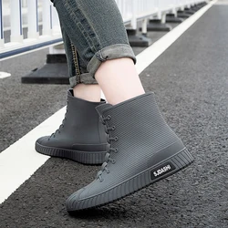 Couple Rain Boots 2023 Summer New Fashion All-match Rubber Boots Non-Slip Waterproof Work Boots Comfortable Fishing Shoes 40-44