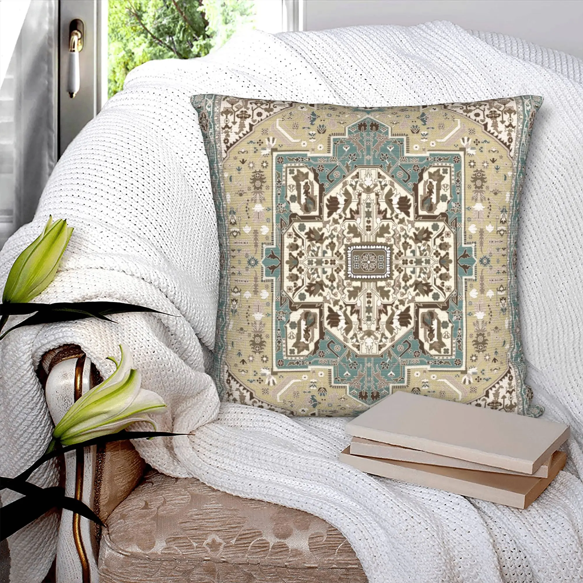 Bohemia Ethnic Antique Persian Carpet Pillow Case Home Decoration Tribal Rug Style Modern Cushion Cover Car Pillowcase
