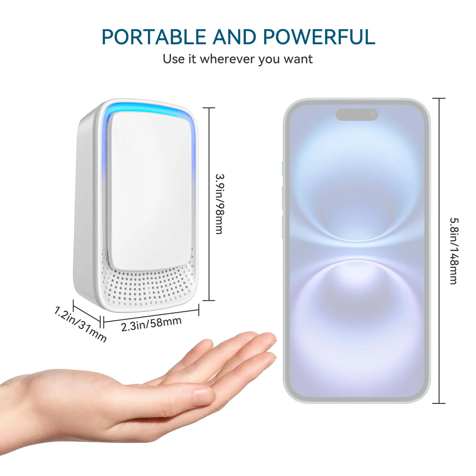 Plug In Air Purifier Ionizer Air Purifier Negative Ion Technology for Home Quiet Operation for Bedroom Pet Mini Air Clean