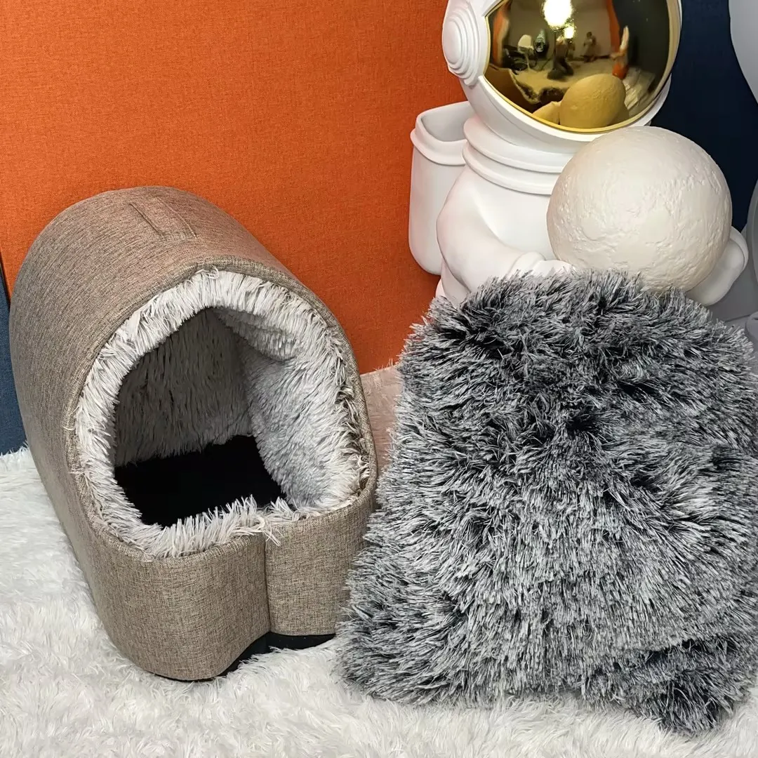 New Deep Sleep Comfort In Winter Cat Bed Iittle Mat Basket Small Dog House Products Pets Tent Cozy Cave Nest Indoor Cama Gato