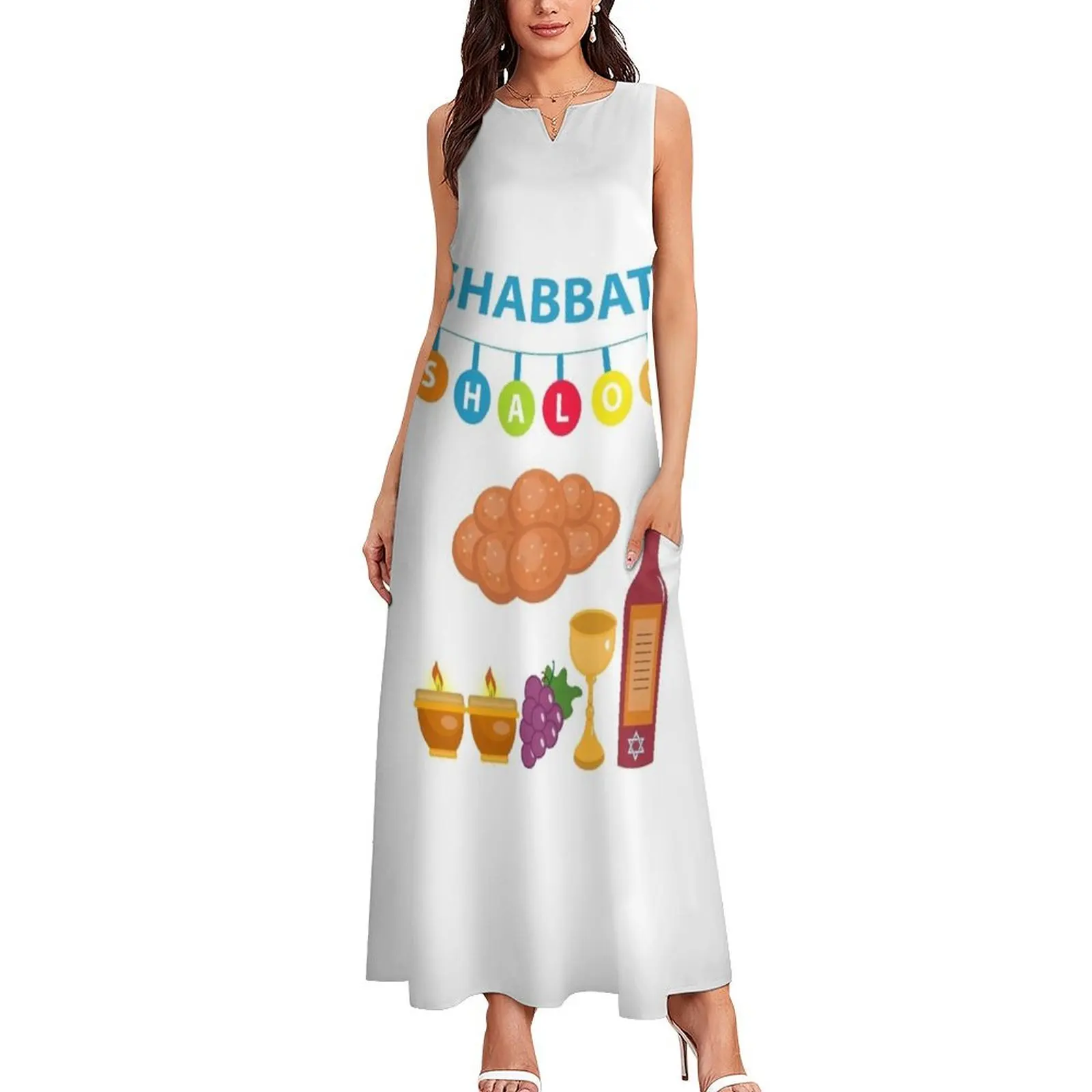 Hebrew Israelite Clothing True Hebrew Shabbat Shalom TShirt Long Dress women dresses summer dresses for women 2025