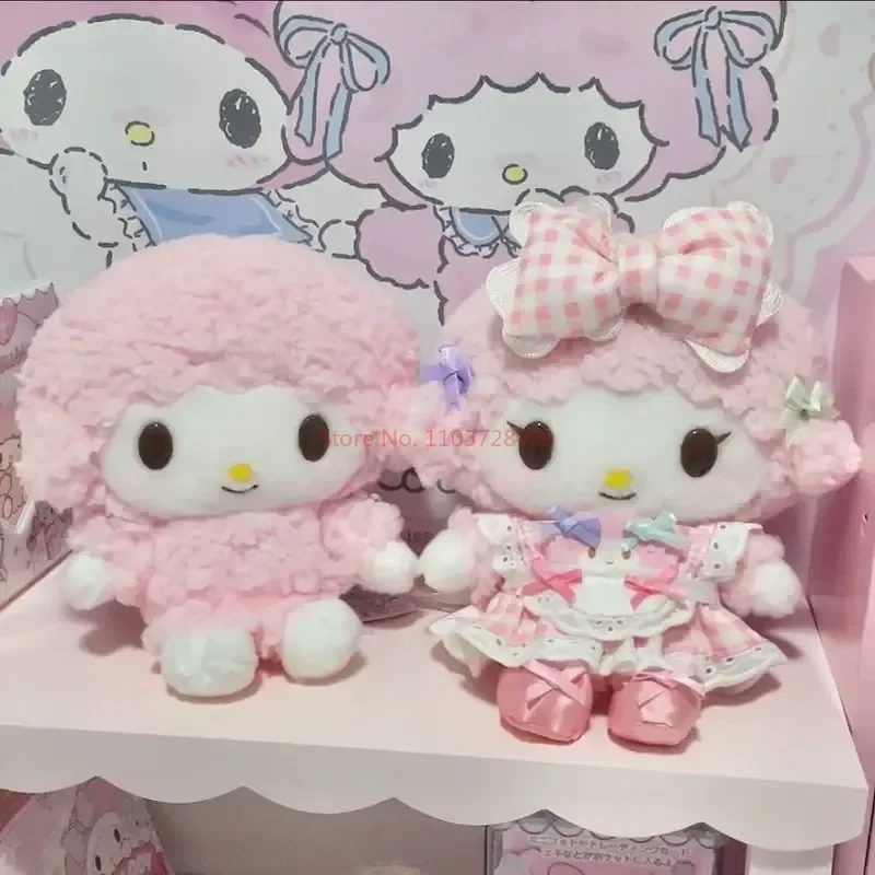 Cartoon Sanrio Anime My Melody Plush Toy Ins Girly Heart Kawaii Bow Plush Doll Accessories Ornament Holiday Gril Gift