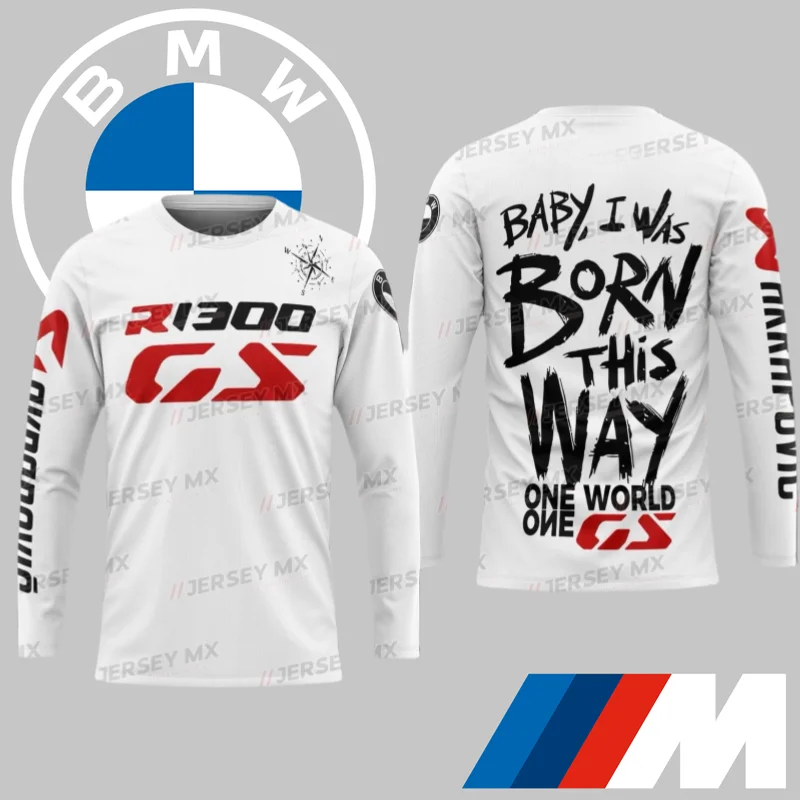 

2025 New BMW Quick-drying Long-sleeved High-end Luxury BMW Brand Casual T-shirt R1300 GS Sports Breathable Cycling Suit Top Moto