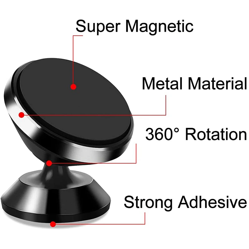 차량용 마그네틱 홀더 공기 배출구 휴대폰 홀더, 강력한 자석 스탠드, 아이폰, 샤오미, 화웨이, 자동차 인테리어 액세서리