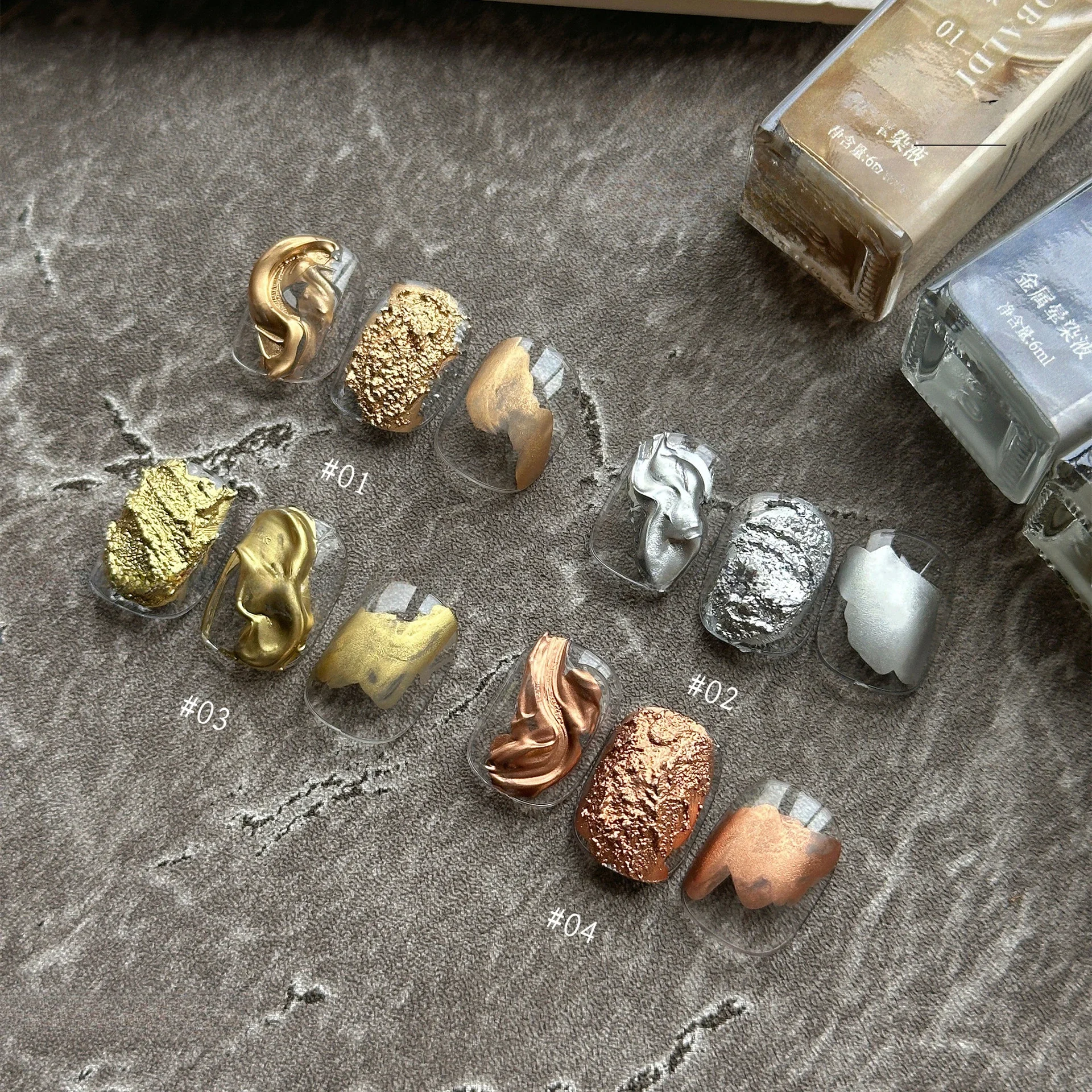 

4Colors 6ML Metal Blooming Gel Nail Polish Watercolor Ink Nail Paint Gel Lacquer Blossom Nail Gel Varnishes Manicure Accessories