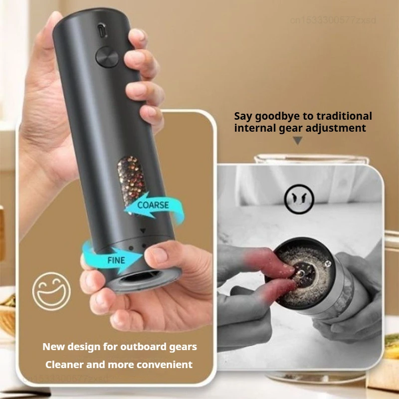 Electric Pepper Grinder Rechargeable Home Use Manual Grinding Jar Spice Mills Cordless Automatic Kitchen Portable Gadget