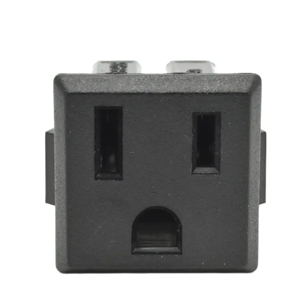 1PCS White Black Copper American Industrial 5-15R AC Power Outlet 3Pin US Electrical Receptacle 125V 15A AC Power Socket SS-6B