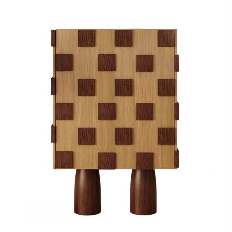 French retro solid wood special-shaped locker, antique neoclassical entry door entrance cabinet