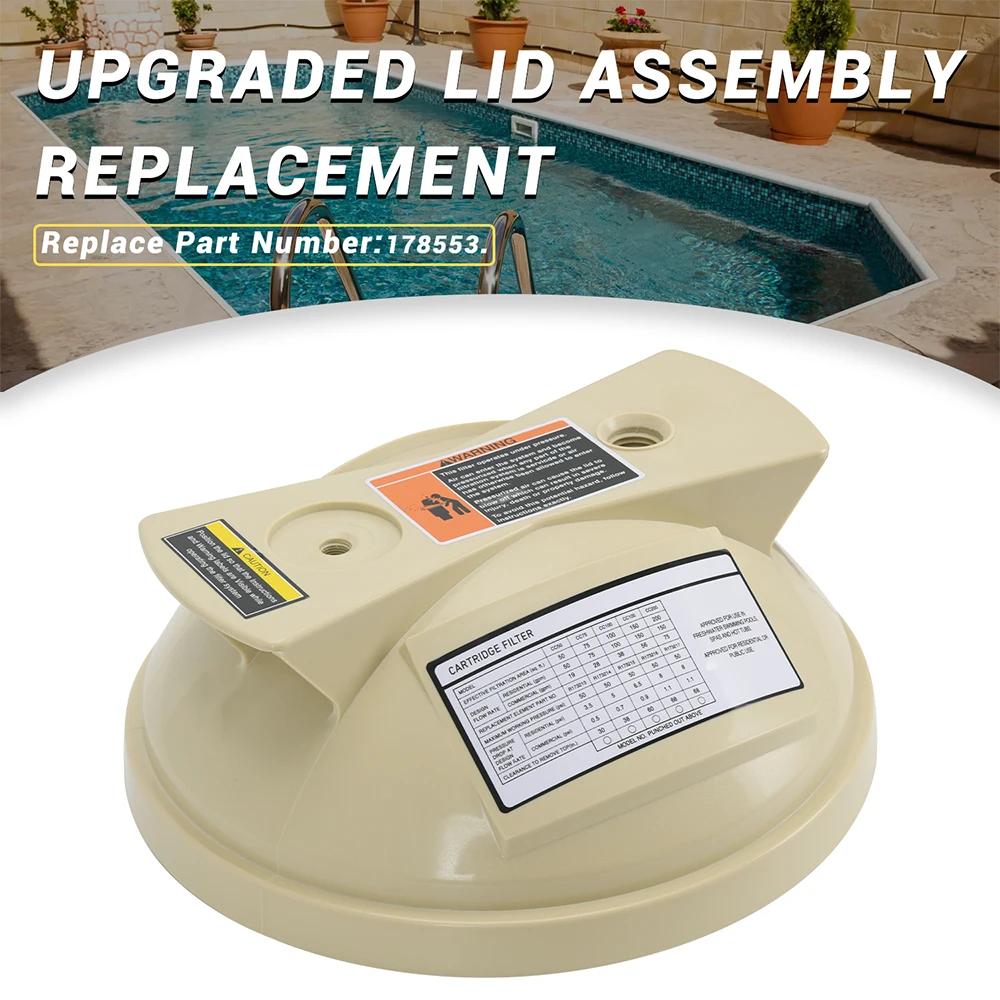 178553 Lid Assembly Replacement Compatible With For Clean & Clear Predator Pool And Spa Cartridge Filter