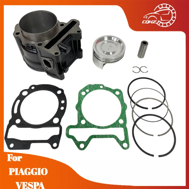 

CQHZJ 75mm Big Bore Cylinder Piston Kit For PIAGGIO VESPA 300 GTS300 GTV300 SR300 Piaggio Beverly Carnaby Cruiser MP3 X7 300 4T