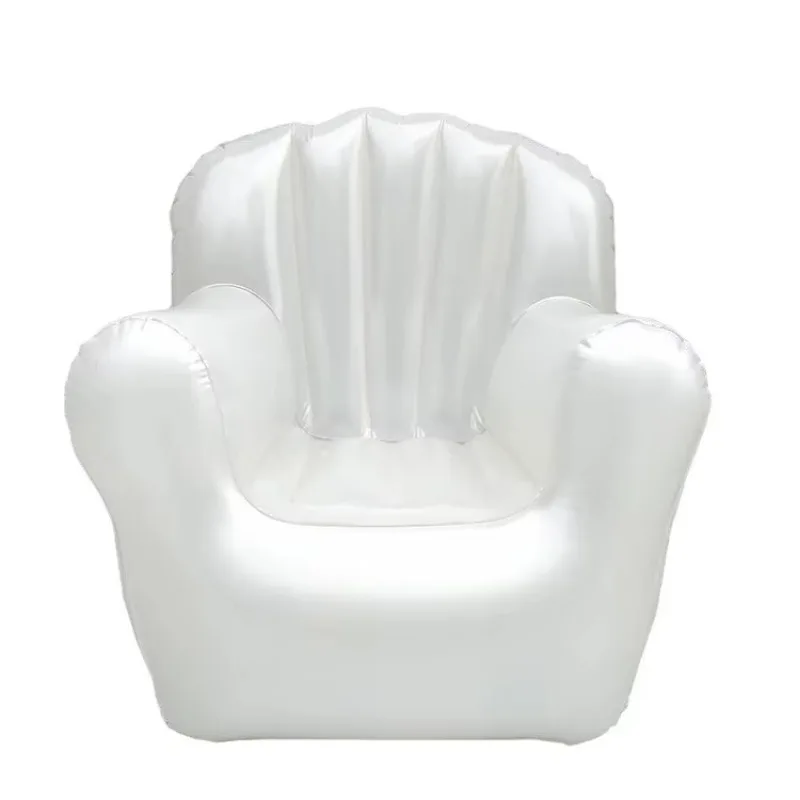 Transparent inflatable sofa PVC air cushion, outdoor leisure single lounge chair, suitable for beach pool parties