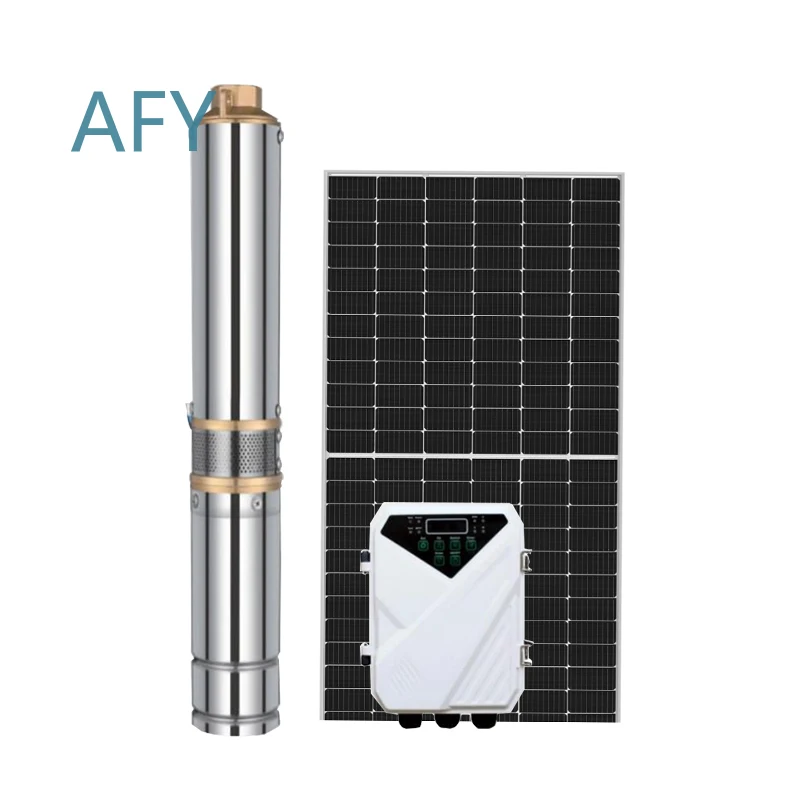 0.5Hp 300W Solar Water Pump for Agricultural Irrigation 24V DC Submersible Pump for Farming Garden Well Watering Hydroponics