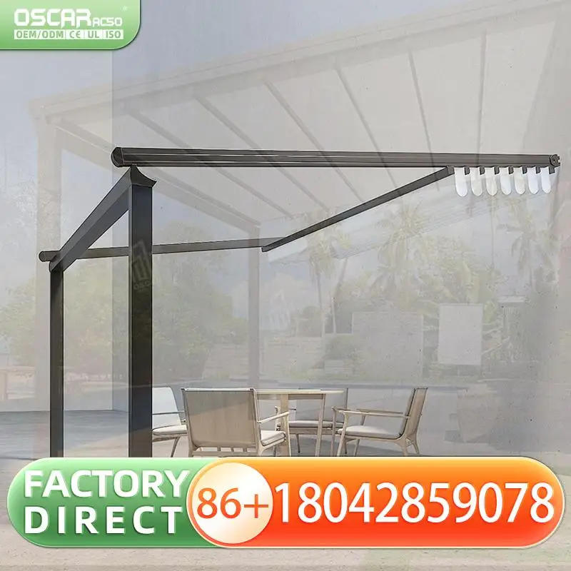

Retractable Expandable Outdoor Automatic Folding Sun Shading Canopy for Garden Patio Balcony Retractable Canopy Pergola